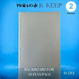 K-KEEP [Binder Backboards] - For [A5 Standard] Binder - 7 Holes Generic Design - Protect Your Collectible From Bending (2 Pcs Per Pack) - D-053