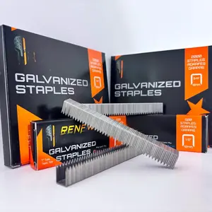 T50 Galvanized Staples - Heavy Duty 3/8" Crown, 1/2" Inch  Length - Fits  T50 Staple  - Forged in Fire & Ice, Rust Resistant - 2000 Count Pack