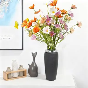 10pcs Mixed Color Artificial Daisies, Realistic Chamomile Bouquet, Boho Home Wedding Decoration Photography Props, Non-Fading Flowers