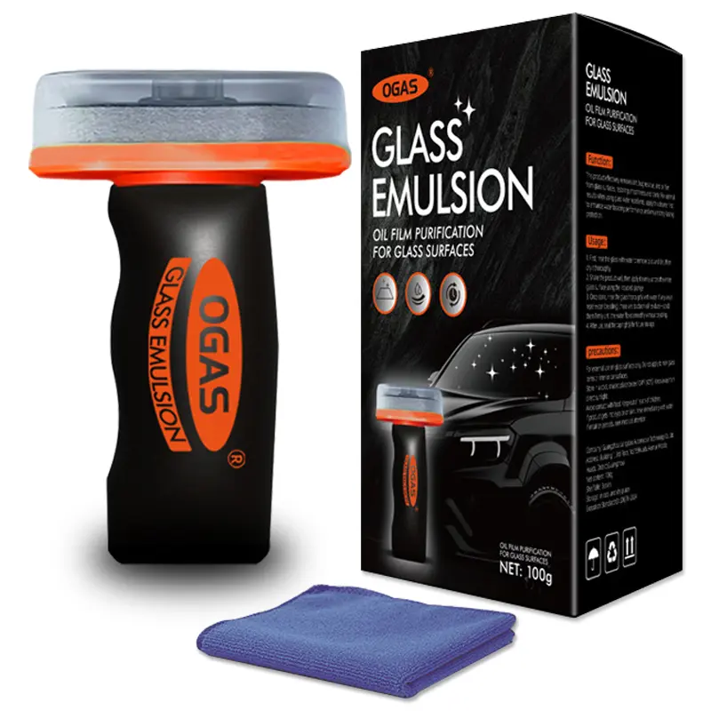 Automotive Oil Film Remover Cream - 170g Handheld Surface Cleaner for Car Windshield, Garage Use, Fast Windshield Cleaning, Christmas Travel Gift, Compact Degreaser for Multi-Surface Decontamination Without Traces, Home