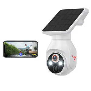 1080p Wireless Camera with Solar Panel, AI Human Detection, Smart Motion Tracking, Night Vision, 2-Way talk, Cloud Storage, 2.4 GHz Wi-Fi, Outdoor Security Camera