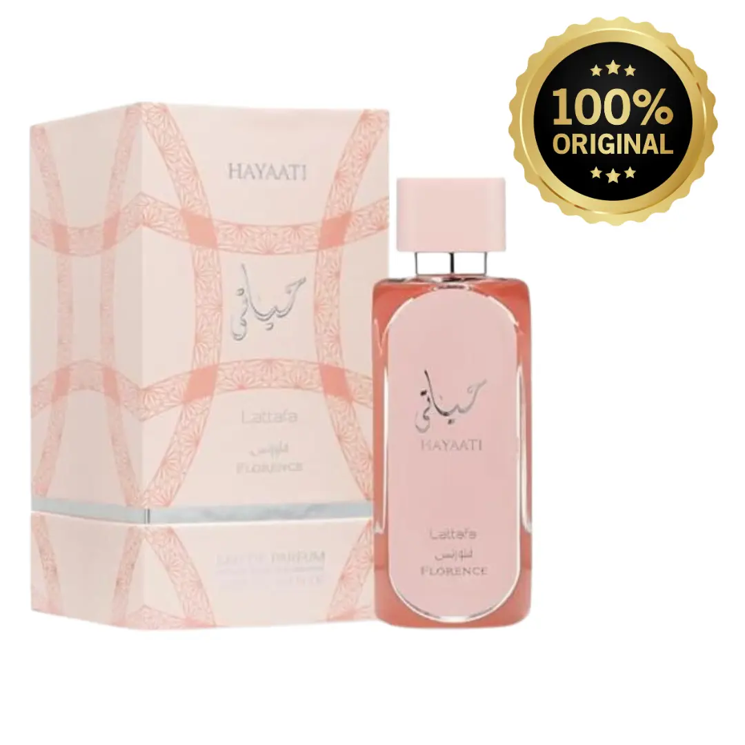Lattafa Hayaati Florence Alcohol-Base EDP Spray - 3.4 fl oz Women's Floral Arabic Perfume, Cosmetic Eau De Parfum Single Item for Women Perfumes, Arabic Perfume Women