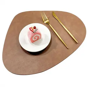 PU Leather Placemats, Waterproof Coffee Coasters, Kitchen Table Mats, Easy to Wipe Off ,Wrinkle Free Kitchen Dining Table Mats
