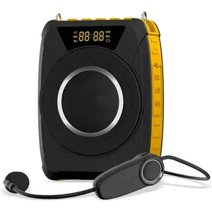 Voice Amplifier with  Microphone Headset -  Portable Speaker Microphone with TWS Stereo, SOS, Recording - Rechargeable  5.0 PA System for Teachers, Coaches, Tour Guides