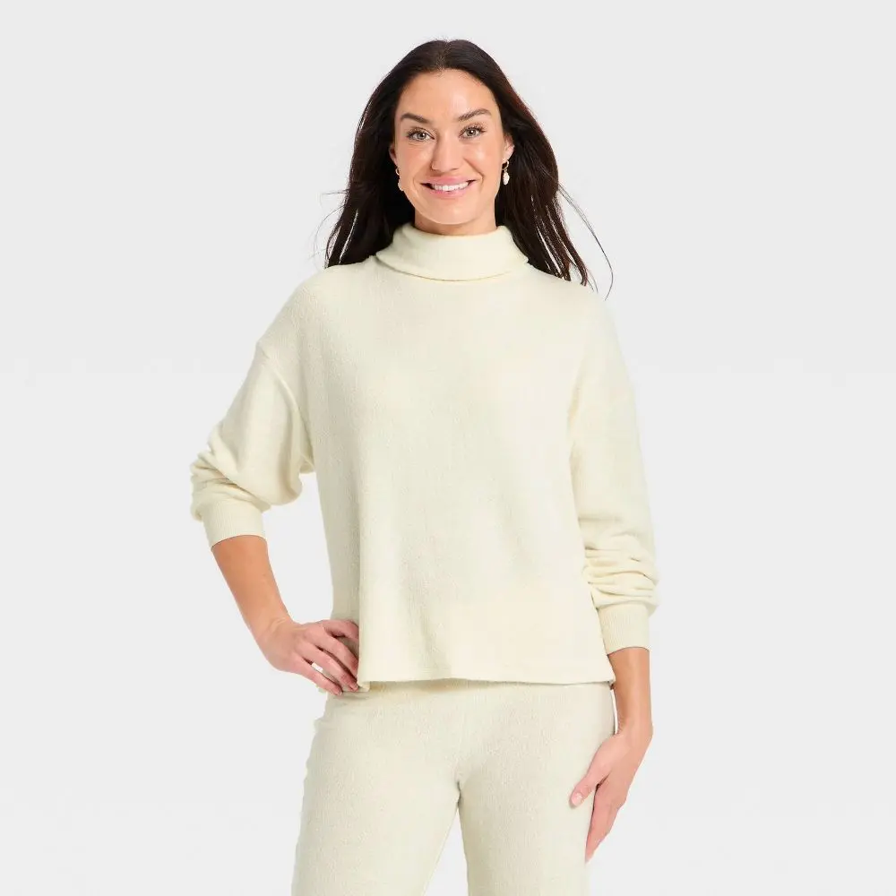 Women's Long Sleeve Mock Turtleneck Pullover Blouse - Universal