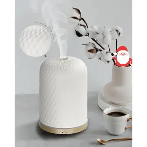 Essential Oil Diffuser - 2.4MHz Ultrasonic Ceramic Diffuser with Pulse/Continuous Mist & Night Light, Waterless Auto-Off, Silent Aromatherapy Diffuser for Home, Office, Yoga, Spa, Gifts & Home Decor.