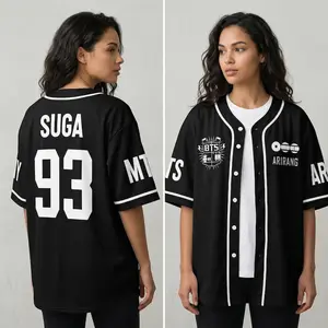 Custom Members Baseball Jersey, World Tour 2026 Arirang Merch Shirt, Bangtan Comeback 2026, Kpop Gift Army Football Game Day Outfit