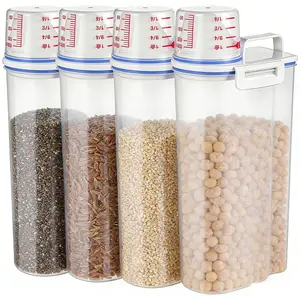 Mothers Day Gift Thickened Rice Bucket Household Food Storage Jars Airtight Moisture Proof Grain Containers Cereal Boxes Food Grade Plastic for Kitchen Pantry Organization