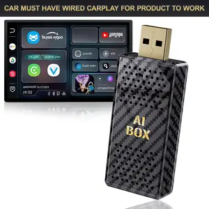 【FIFA World Cup 2026】Yurnlv Mini AI Box - Streaming Netflix/Youtube/Tiktok to your car! 4 in 1 Wireless CarPlay and Android Auto Adapter suitable for Factory wired CarPlay Cars