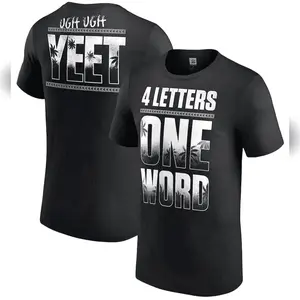 J3y Uso - Four Letters One Word Bootleg T-Shirt Ugh Ugh Yeet Shirt Vintage Retro Music Tour Tee Just Cotton Just T-Shirt for Work & Play