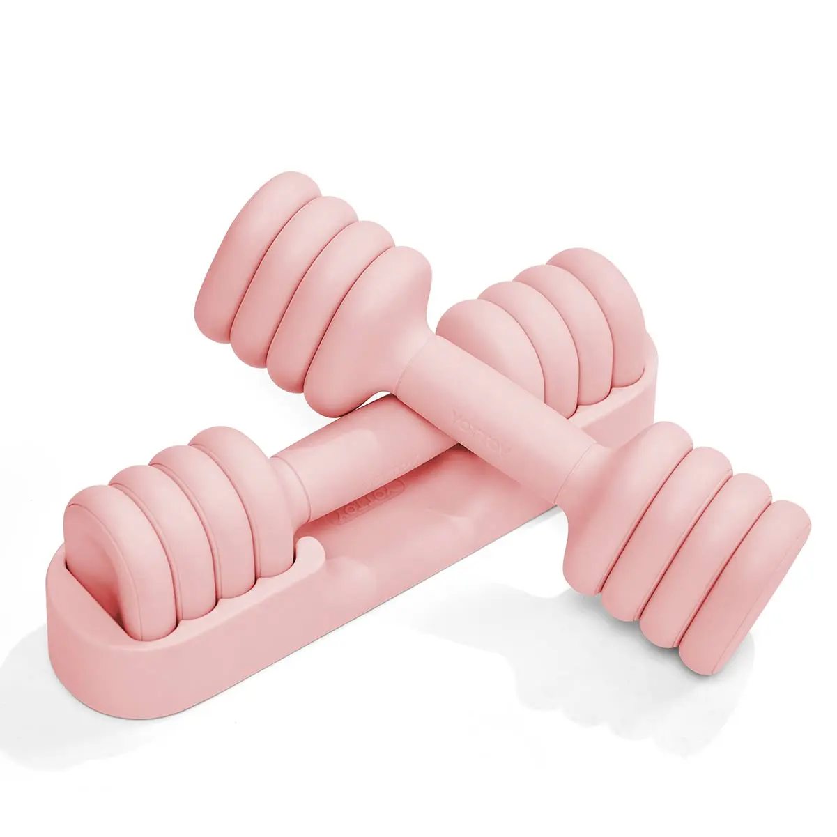 YOTTOY Adjustable Dumbbells (Set of 2) - 4-in-1 Compact Hand Weights for Women, 2-5 lbs with Ergonomic Soft Grip & Storage Base, Fitness Equipment, Home Gym Equipment for Resistance, Arm Strength Training