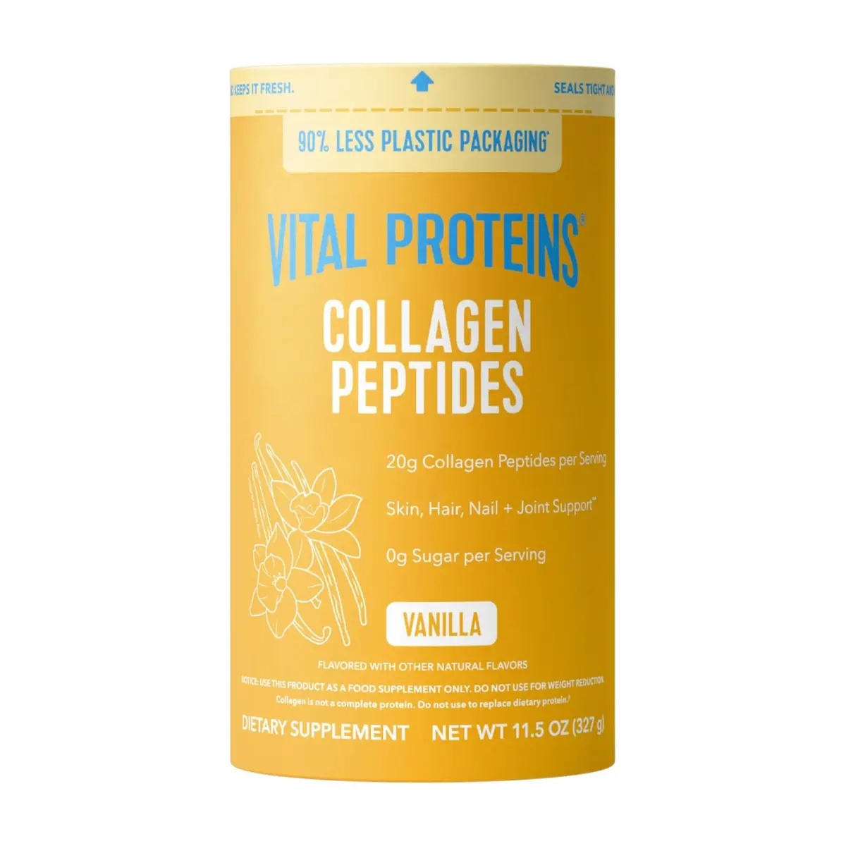 Vital Proteins Vanilla Collagen Peptides Powder - Dietary Supplement for Women, Supports Hair, Skin, Nails, Bones, Joints