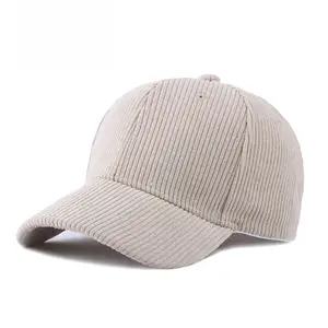 Solid Color Corduroy Ins Baseball Cap Korean Version Versatile Face Enhancing Small Curved Eave Street Duckbill Cap
