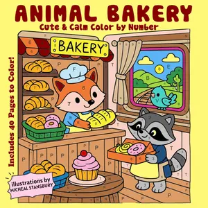Cute Animal Bakery Color By Number: Adorable Bakers and Sweet Treats for Relaxing Fun (Cute & Calm Color By Number)