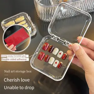 14pcs Luxury Acrylic Nail Art Storage Box with Lid, Dust-Proof Sealed, Spacious Organizer for Nails, Accessories, Beauty Essentials