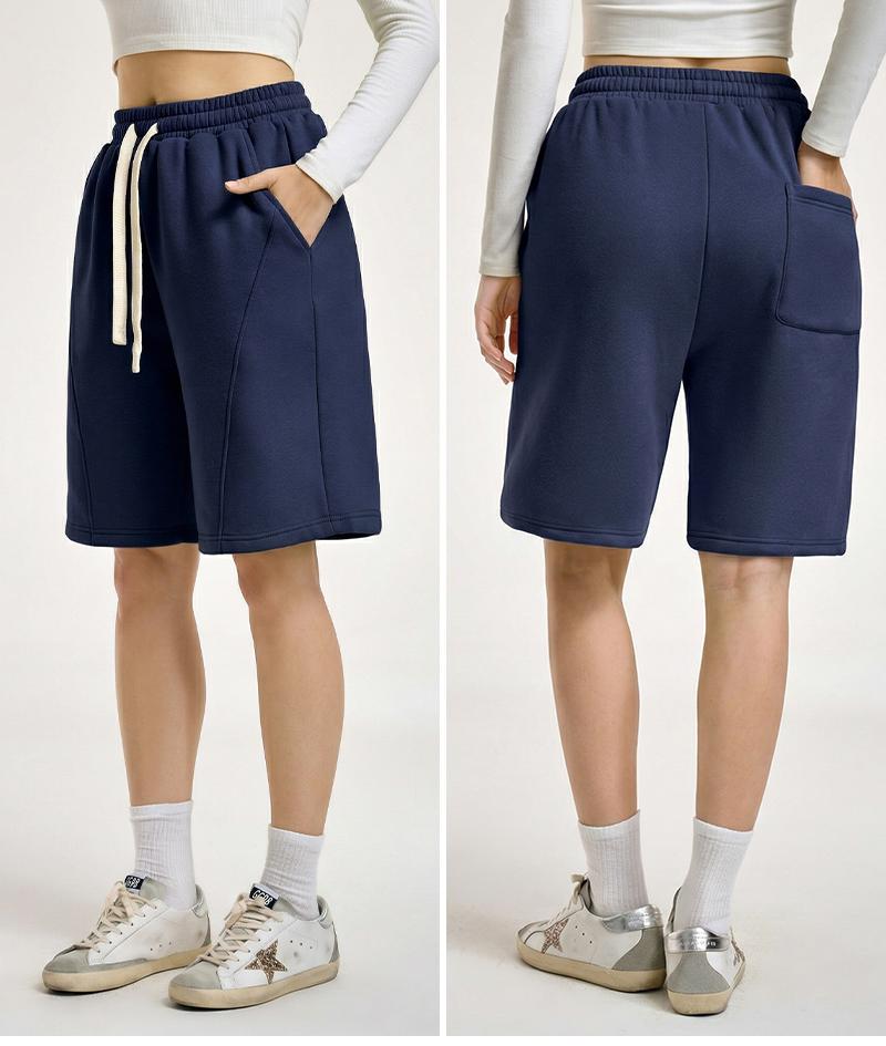 Women’s casual athletic shorts  drawstring, elastic waistband—suitable for outdoor sports, fitness, running, and casual wear; women’s shorts, athletic shorts, womenswear