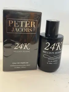 Peter Jacobs 24K MILLION Homme 3.4 oz Eau de Parfum for Men Regular Edition Sealed Box with Blood Mandarin & Cinnamon Notes