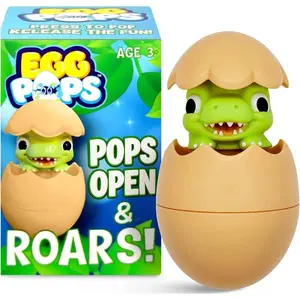 Talking Easter Egg Pop Up Toy – Sound Playing Surprise Egg Toy for Kids & Teens, Funny Easter Basket Stuffer, Cute Interactive Collectible Gag Gift (Dino)