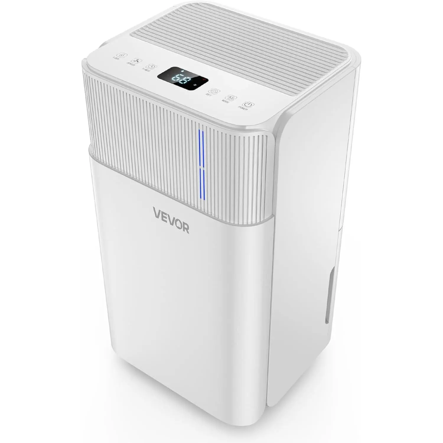 VEVOR 30 Pints Dehumidifier for Home & Basement, 1500 Sq.Ft Large CoverageDrain Hose for Commercial & Industrial Use, Smart Humidity Control, Low Noise for Large Rooms, Warehouses, Bedrooms & Storage