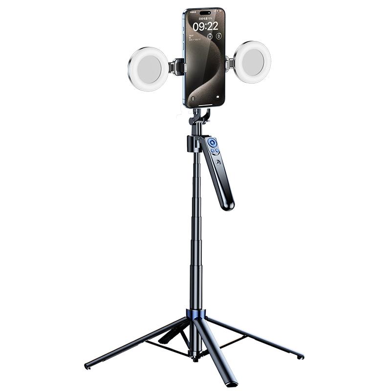 INFOJIFA Auto Face Tracking Tripod 360°  Rotatable Stainless Steel Stand with Remote & Gesture Control for iPhone Camera TikTok Vlog Streaming Video Selfie