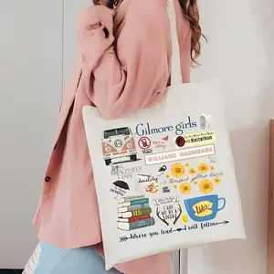 Book Lovers' Canvas Tote Bag - Canvas Shopping Tote Bag Large Capacity,  Shopping & Gifts Casual And Practical Commuter Bag, Gift
