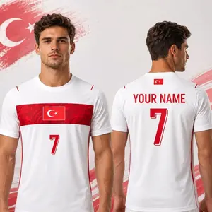 Personalized Turkey Soccer Jersey, Custom Name Football Shirt, Türkiye Fan Apparel
