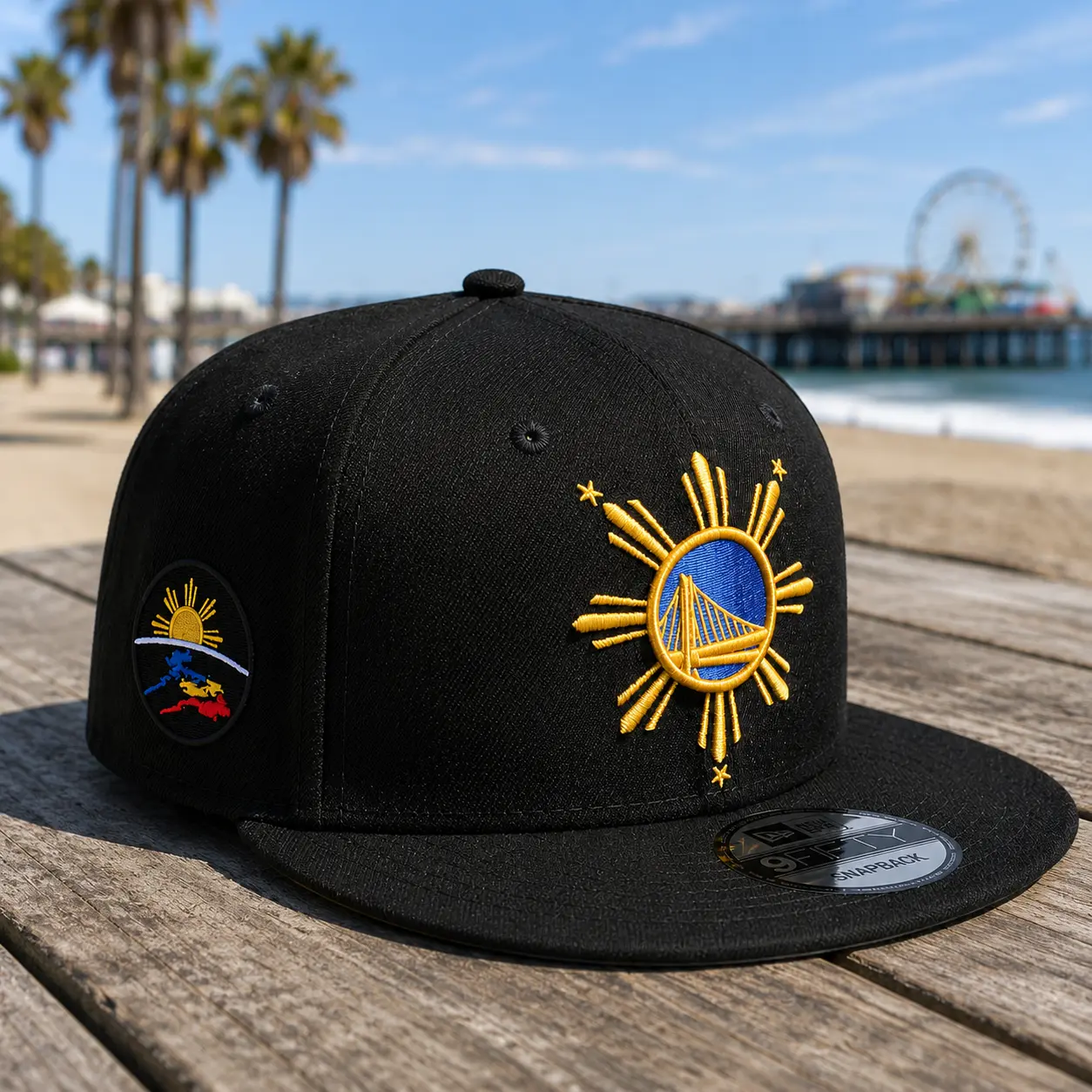 New Era Black Golden State Warriors Filipino Heritage Flag 9FIFTY Snapback Hat – Premium NBA Streetwear Hat