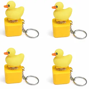 Quacking Duck ASMR Fidget Toy | Rechargeable Light-Up Keychain Gift
