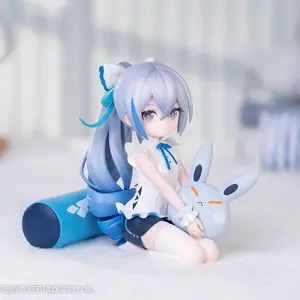 Cute Anime Loli Nisiya Figure Sitting Style Pvc Model Toy Car Dashboard Pc Case Desktop Decoration For Anime Collectors