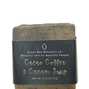 Cacao Coffee & Cream Blend Scented Chocolate Fragrance Moisturizing Daily Cleansing Body Soap for Normal Skin, Bath & Shower Body Care Cleanser