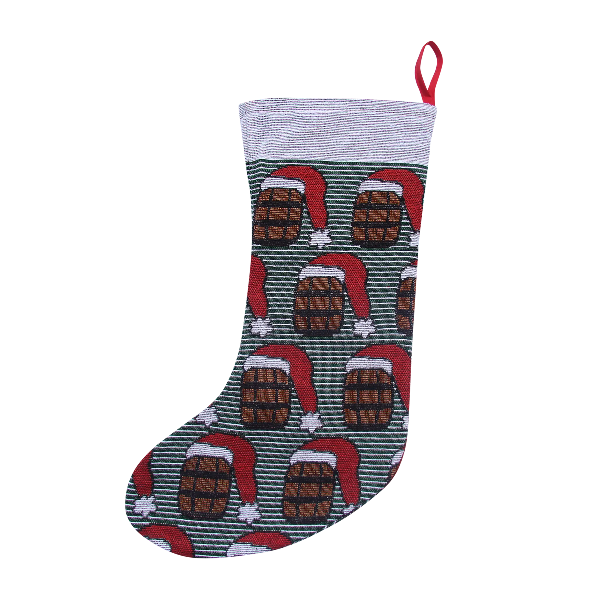 Green Stripe Bourbon Stocking