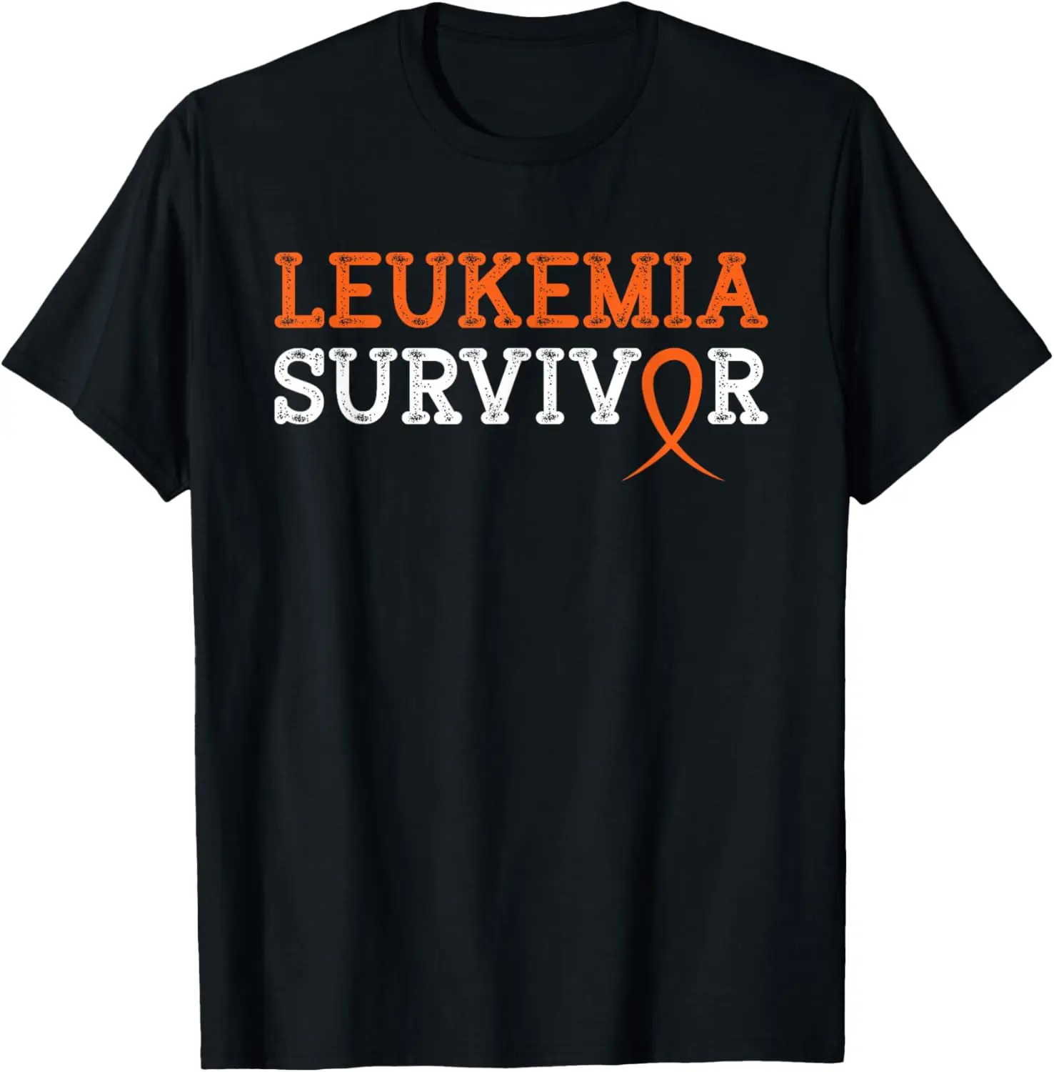 100% Cotton Support Chemotherapy Fighter Warrior Fight Gift Leukemia Survivor Orange Ribbon Blood Cancer Awareness Hope T-Shirt