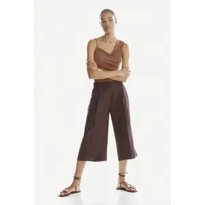 H&M Wide linen-blend culottes