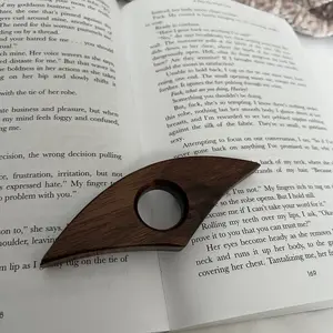 Walnut Book Buddy Thumb Holder with round top