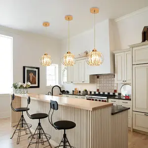 Modern Crystal Pendant Light E27 Base, Dining Room Bar Hallway Table Lamp, Creative Bedroom Minimalist Design, No Bulb Included