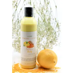 Turmeric and Lemon  Body Lotion- Brightening and Moisturizing with Vitamin C and E Body Care Moisture Moisturizer Radiance Hydrating Cosmetic Daily