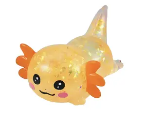 Glitter Galaxy Axolotl Squishy - color ORANGE