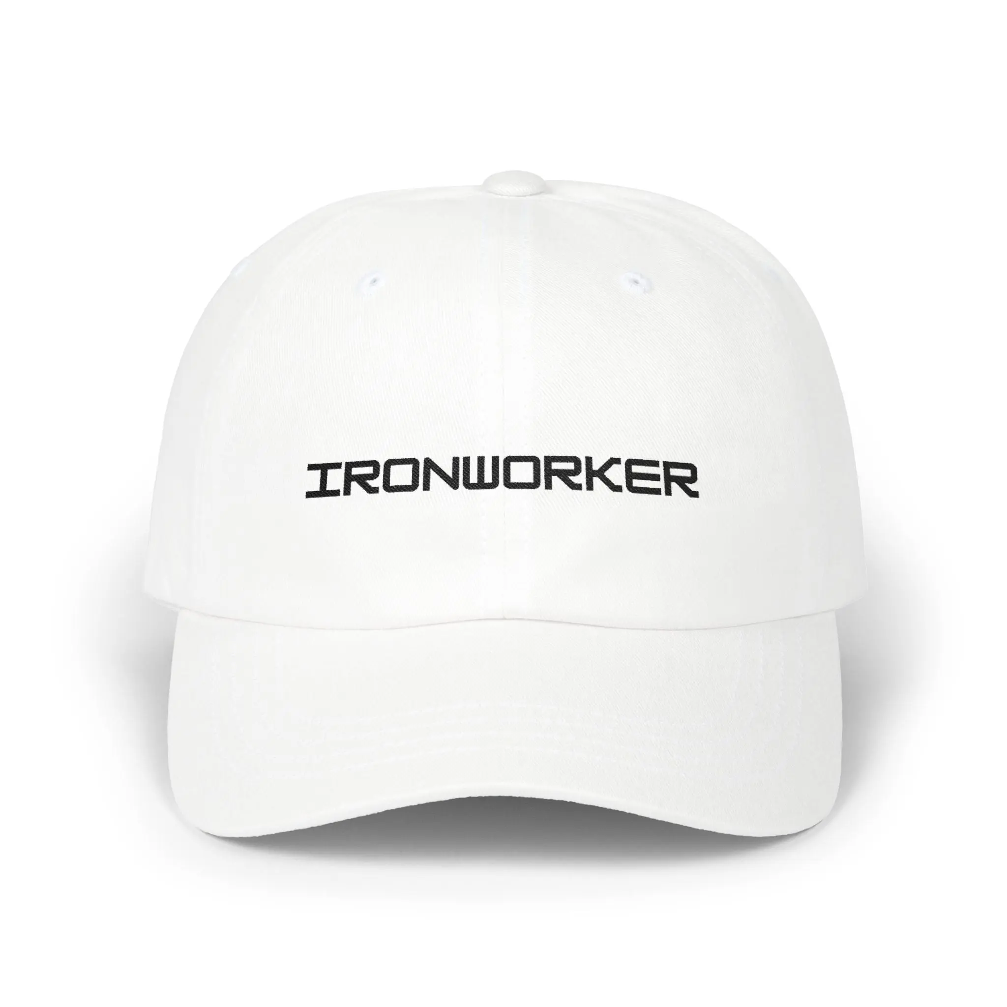 Ironworker Dad Cap – Embroidered Black Thread