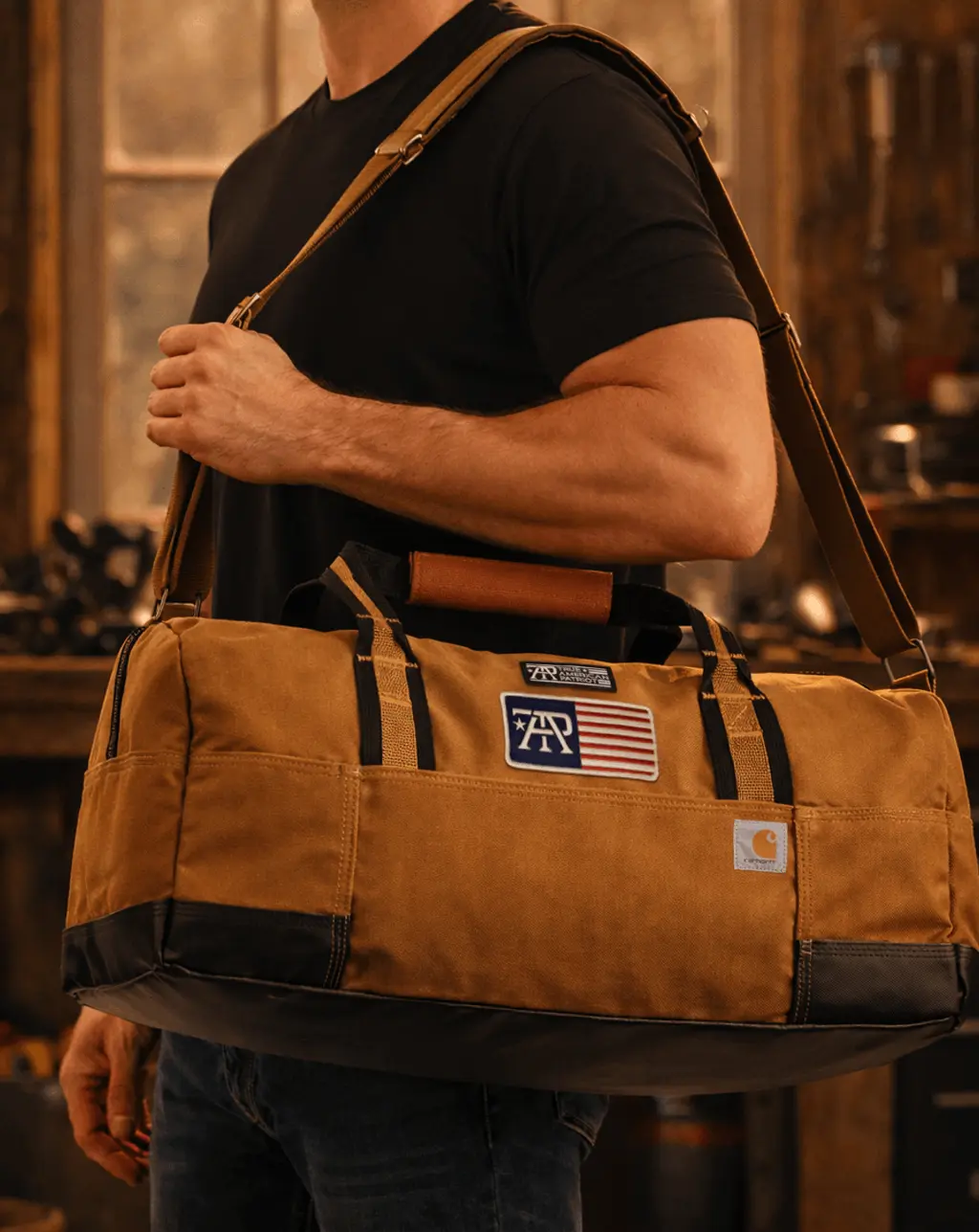 True American Patriot Mfg. × Carhartt 20" Heavy-Duty Duffel