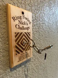 Customizable Ring Toss Game - Classic Hook & Swing Challenge - Height Easily adjusted - Personalized Fun for All Ages