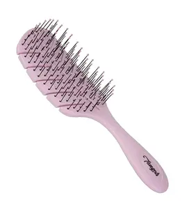Tangols Eco-Friendly Detangling Hair Brush | Pink Cornstarch, Anti-Knot, Vented Spiral Design for All Hair Types