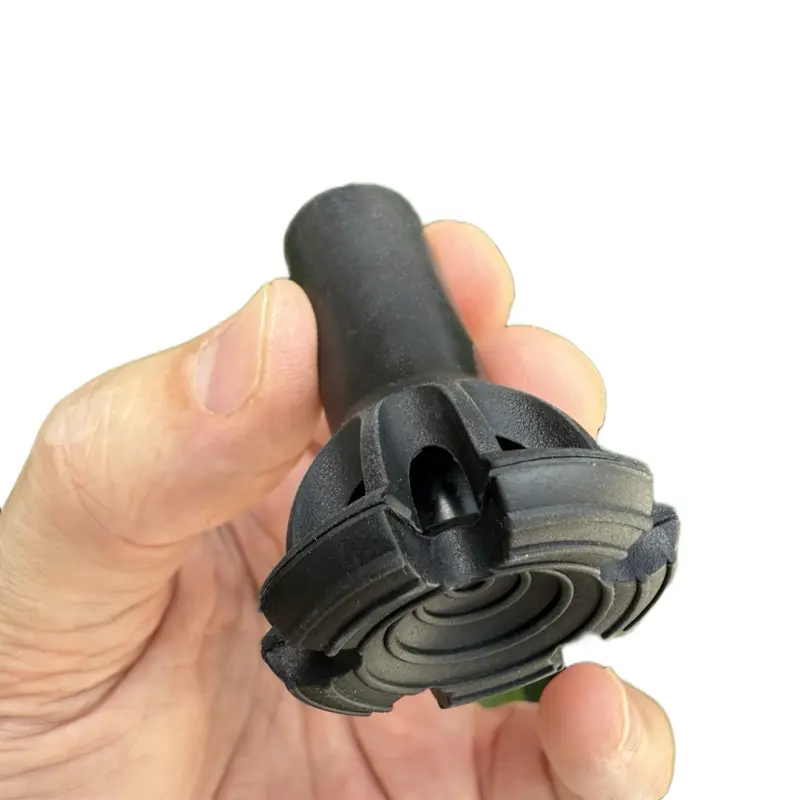 Campbell Canes FlexaTip Trekking Pole Tips x2 - Black Flexible Rubber Design for Enhanced Walking & Hiking Performance