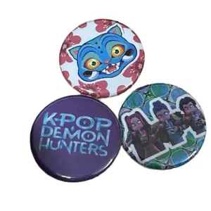 KPop Button Pack - Set of 3 1.25 Inch Buttons with Cat and Ramen