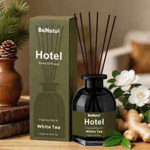Benatu Inspired by Westin White Tea Hotel Reed Diffuser Oil- 133ml 4.5 fl oz- Aromatherapy Essential Oil- Lavender, Rose, Ecedar- Long-Lasting Scent
