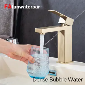 FAfunwaterpar Stainless steel 304 bathroom sink faucet, toilet vanity faucet combination, single hole single handle waterfall  faucet