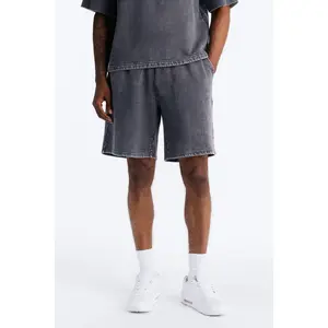 On The Go Washed Sweatshort - Charcoal