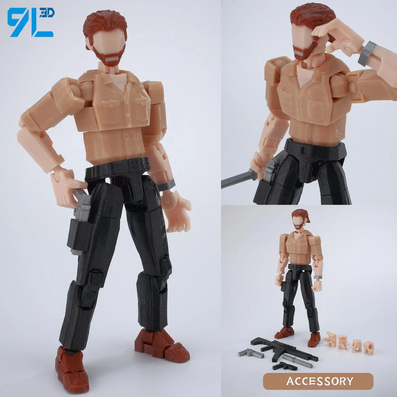 9L3D Printed Invincible Tech Jacker T13 Lucky13 Action Figure 9L3D Printed Invincible Tech Jacker T13 Lucky13 Action Figure