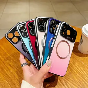 Gradient Magnetic Phone Case with Camera Lens Cover for iPhone 17 Pro Max / 17 Pro / 17 Air / 17