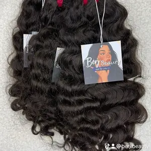 BerjBeauty Raw Deep Wave Curly Hair Bundles – 3 Bundle Set, Soft, Thick, Natural Black Human Hair