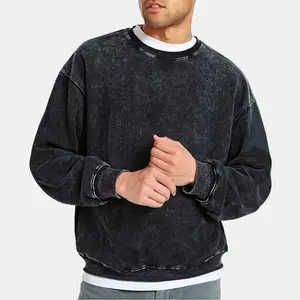 Men's Washed Hoodie Sweater Fashionable Design Using Acid Washing Process Equipped With Soft Hood And Kangaroo Pockets Breathable And Comfortable Suitable For Casual Street Wear A Festive Style Casual Sportswear Fashionable Top
